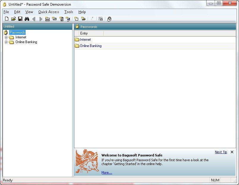 Bagusoft Password Safe - Screenshot #1
