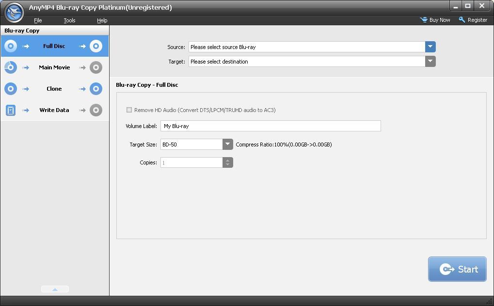AnyMP4 Bluray Copy Platinum latest version Get best Windows software