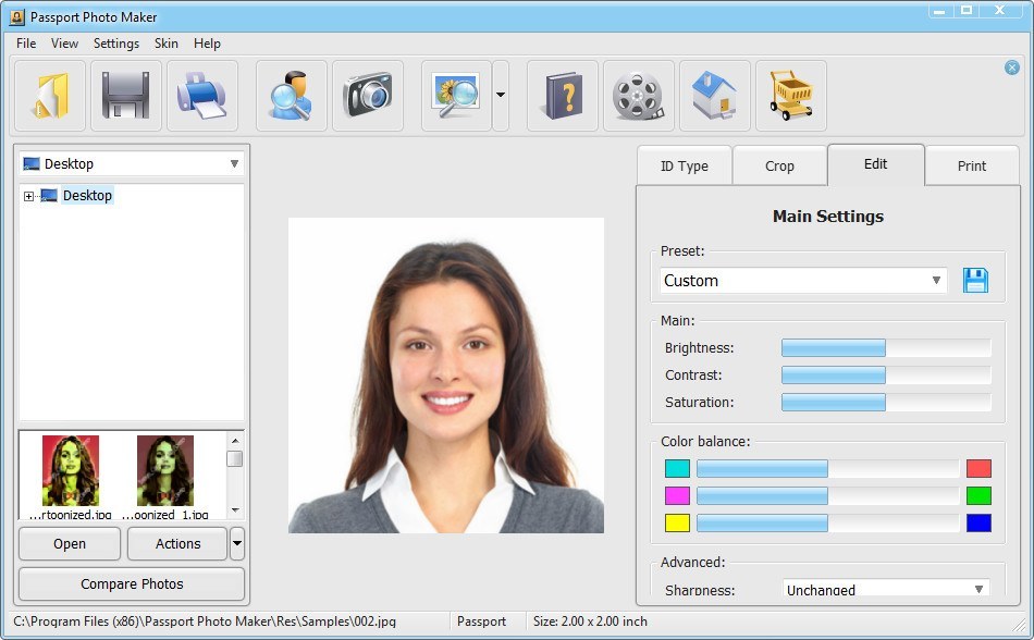 2x2 passport photo maker online free