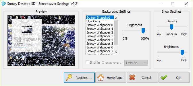 Animated Wallpaper - Snowy Desktop 3D - Screenshot #1