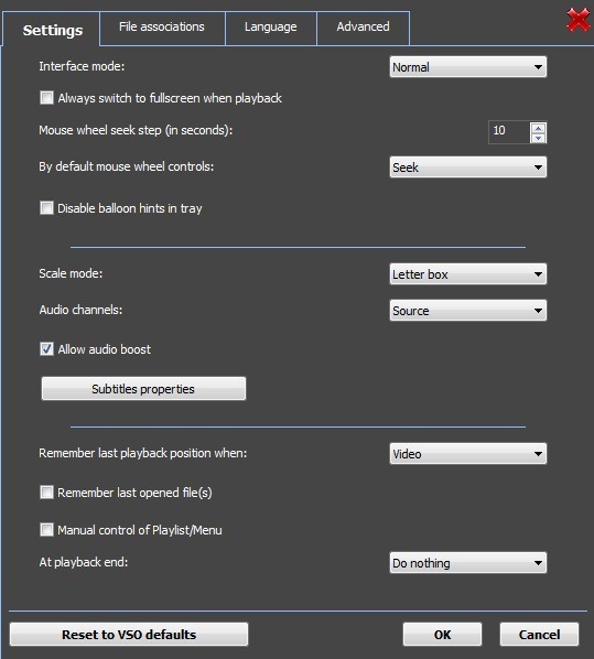 VSO Media Player - Screenshot #15