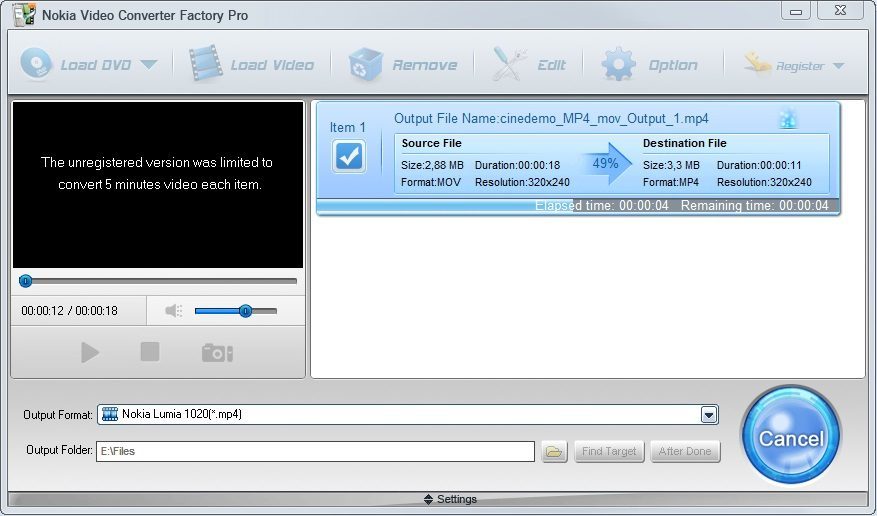 Nokia Video Converter Factory Pro - Screenshot #5