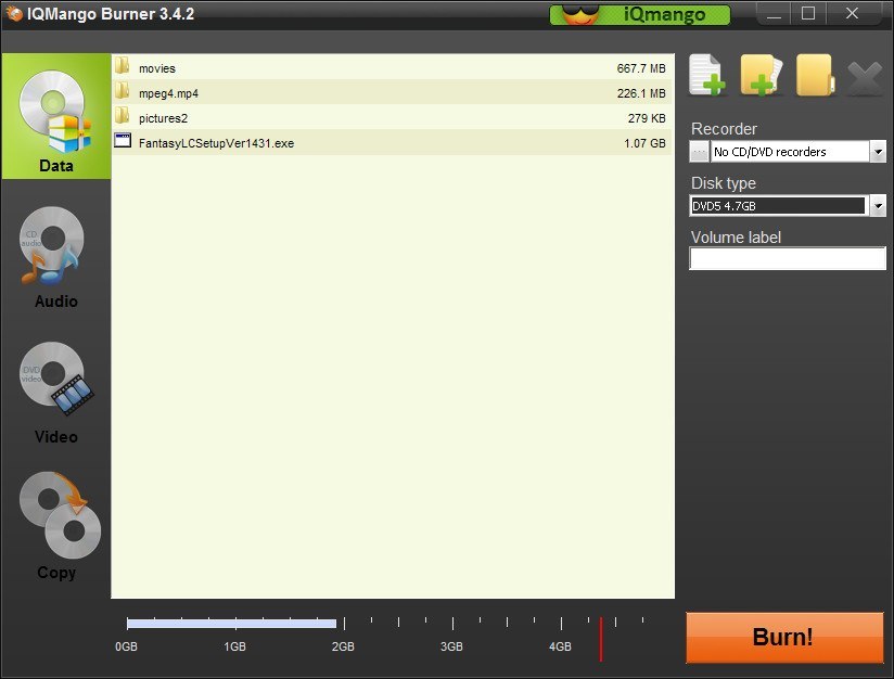IQMango Burner - Screenshot #2