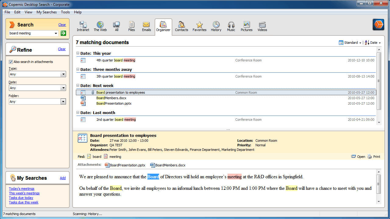 Copernic Desktop Search - Corporate - Screenshot #1