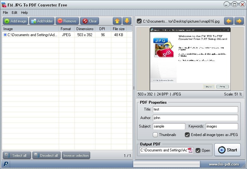FM JPG To PDF Converter Free - Screenshot #6