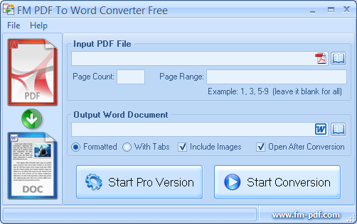 FM PDF To Word Converter Free - Screenshot #2