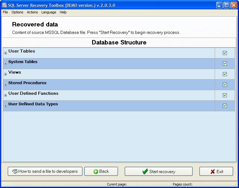 SQL Server Recovery Toolbox latest version - Get best Windows software