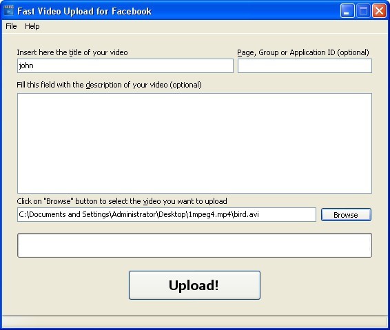 Fast Video Upload for Facebook - Screenshot #1