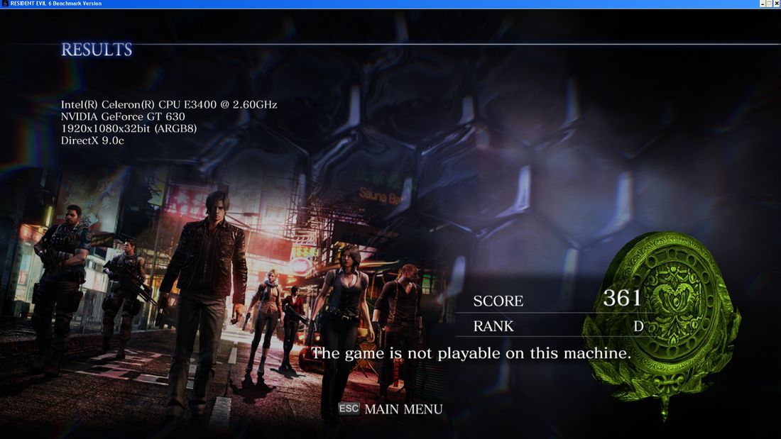 Resident Evil 6 Benchmark - Screenshot #1
