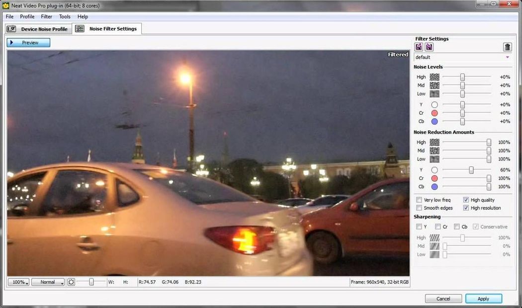 Neat Video Pro plug-in for Premiere - Screenshot #2