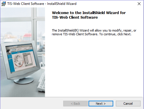 TIS-Web Client Software - Screenshot #1