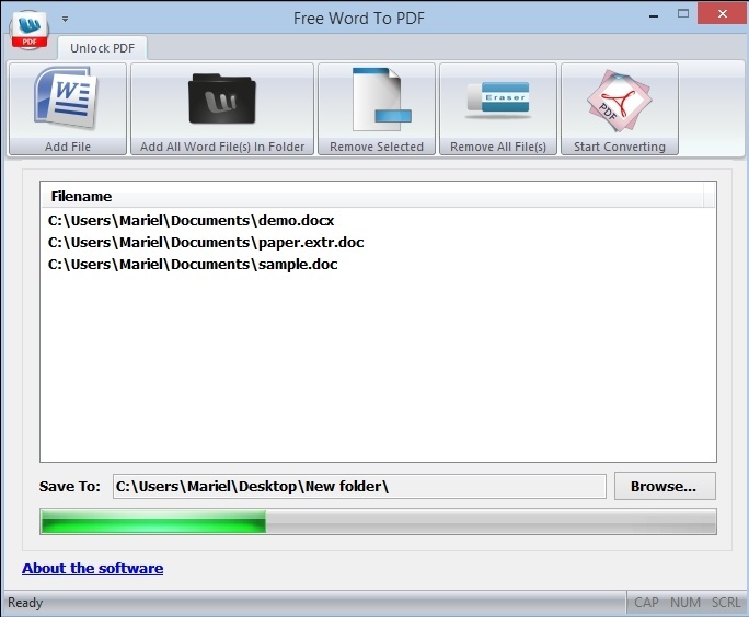Free Word To PDF - Screenshot #2