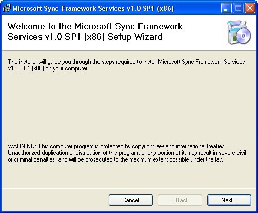 Microsoft Sync Framework 1.0 SP1 - Screenshot #1