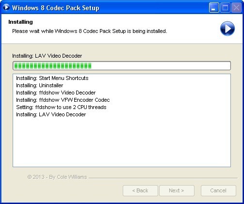 Windows 8 Codec Pack - Screenshot #1