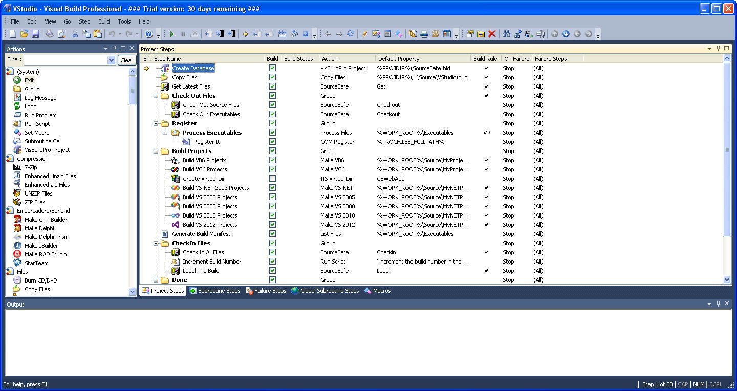 Visual Build Professional latest version Get best Windows software