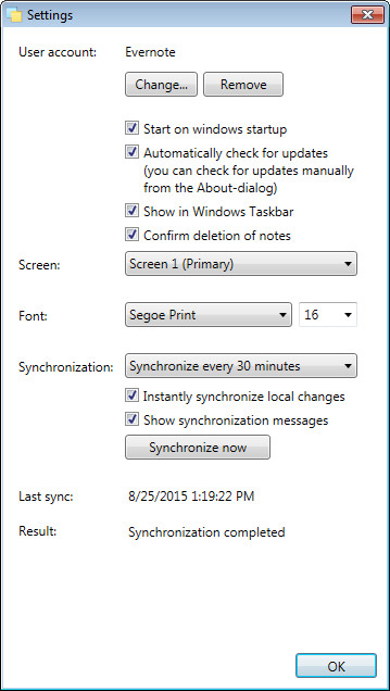Evernote Sticky Notes - Screenshot #1