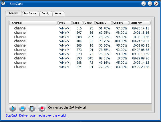 SopCast - Screenshot #5
