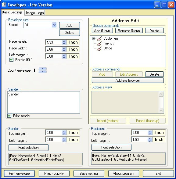 Print Envelope latest version Get best Windows software