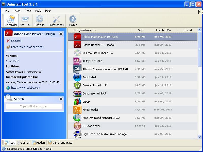 Uninstall Tool 3.7.2.5703 free downloads