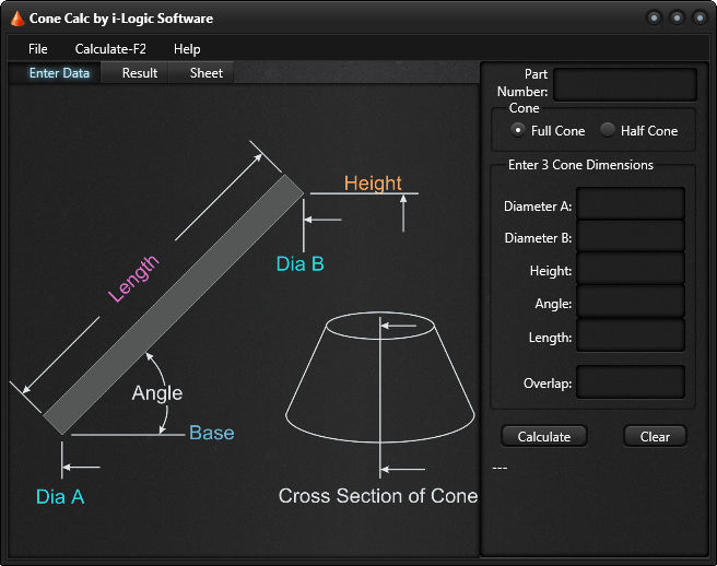 ConeCalc - Screenshot #1