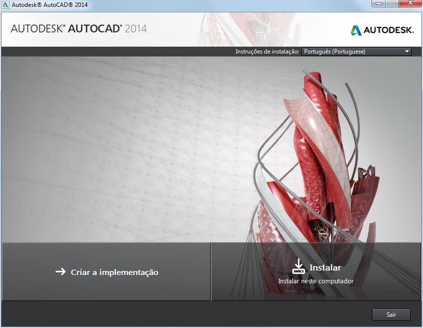 Autodesk AutoCAD 2014 - Portugu&ecirc;s - Brasil (Brazilian Portuguese) - Screenshot #1