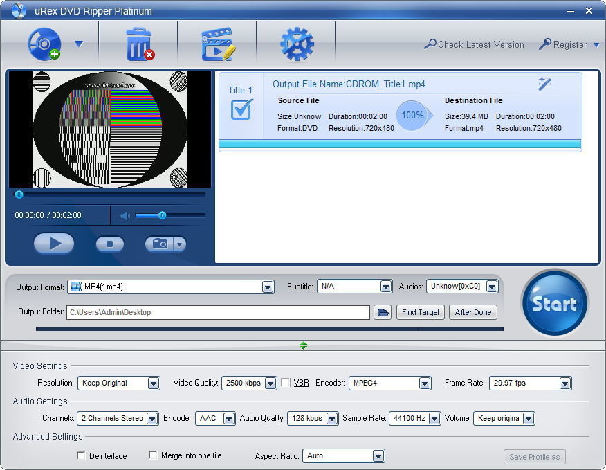 uRex DVD Ripper Platinum - Screenshot #11
