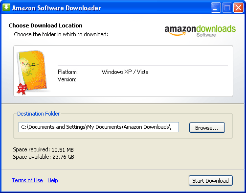 download software purchased on amazon