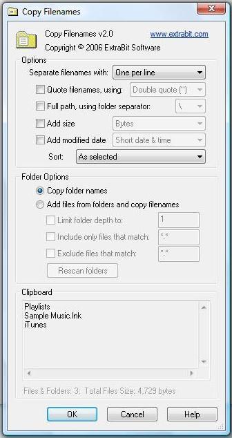CopyFilenames - Screenshot #5