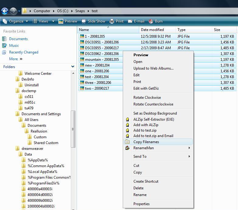 CopyFilenames latest version Get best Windows software