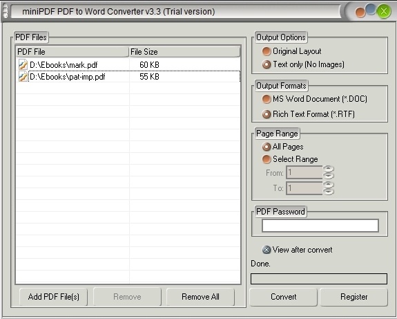 Mini PDF To Word Converter latest version - Get best  