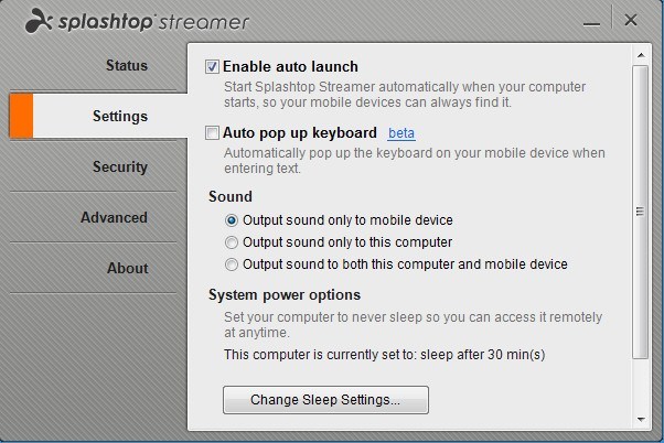 Splashtop Streamer - Screenshot #9