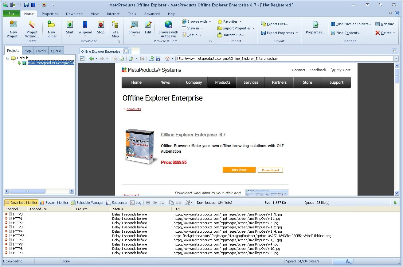 downloading MetaProducts Offline Explorer Enterprise 8.5.0.4972