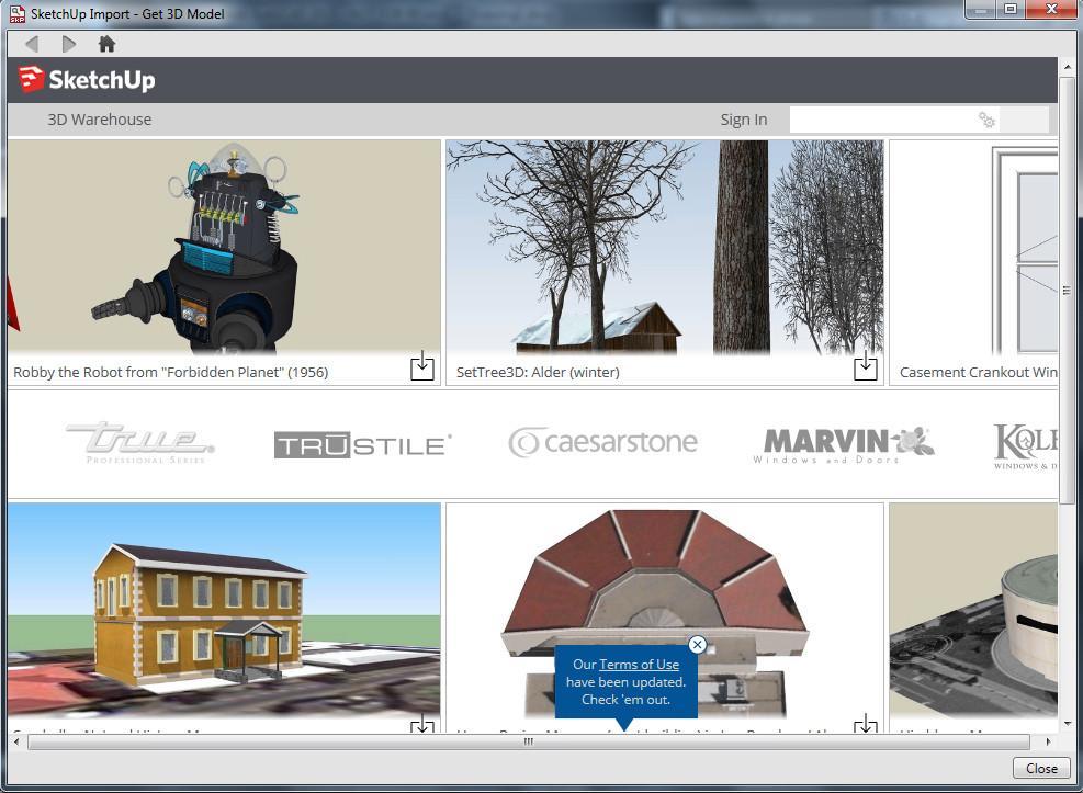 how to import 3d warehouse into sketchup online