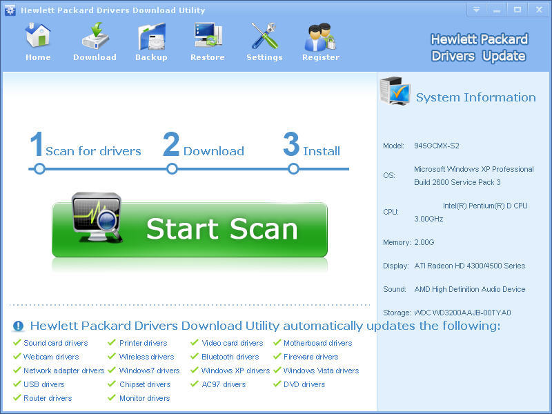 hewlett packard driver downloads