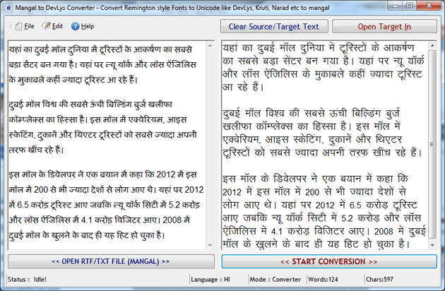 Mangal to DevLys Converter - Screenshot #2