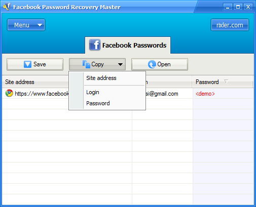 Facebook Password Recovery Master - Screenshot #4