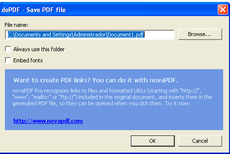 doPDF printer - Screenshot #4