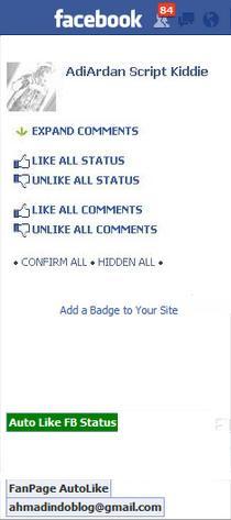Auto Like Facebook Statuses Plus++ - Screenshot #1