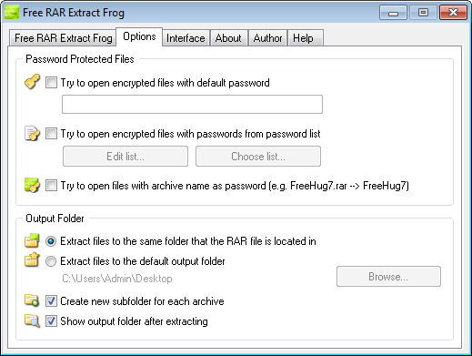 Free RAR Extract Frog - Screenshot #14