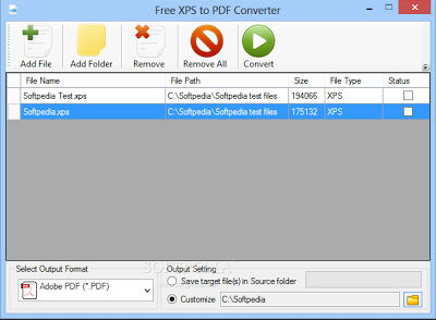 convert from xps to pdf