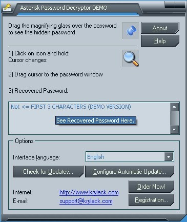 Asterisk Password Decryptor - Screenshot #4