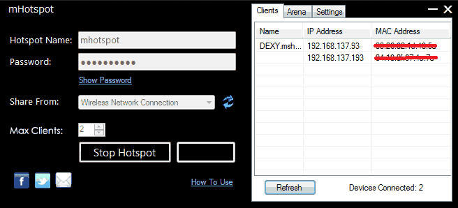 mHotspot download the new version for windows