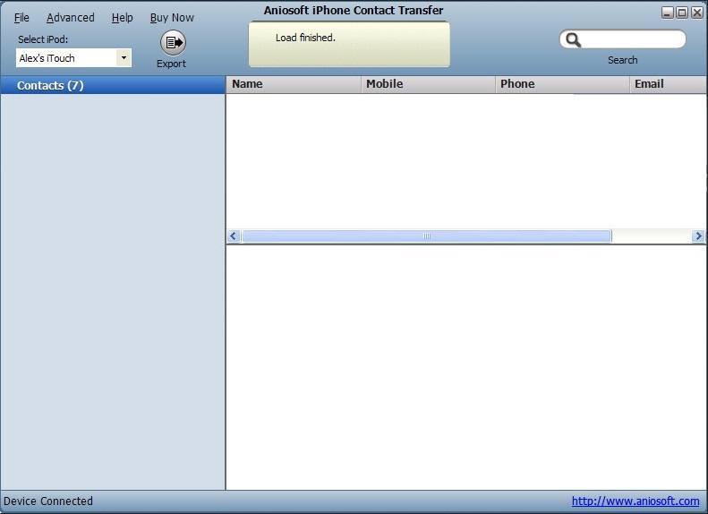 Aniosoft iPhone Contacts Transfer - Screenshot #1