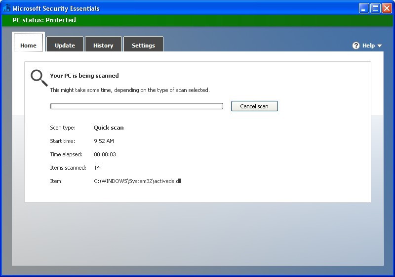 Microsoft Security Essentials - Screenshot #14