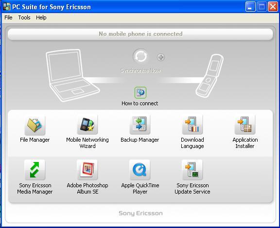 Sony Ericsson PC Suite for Smartphones - Screenshot #2