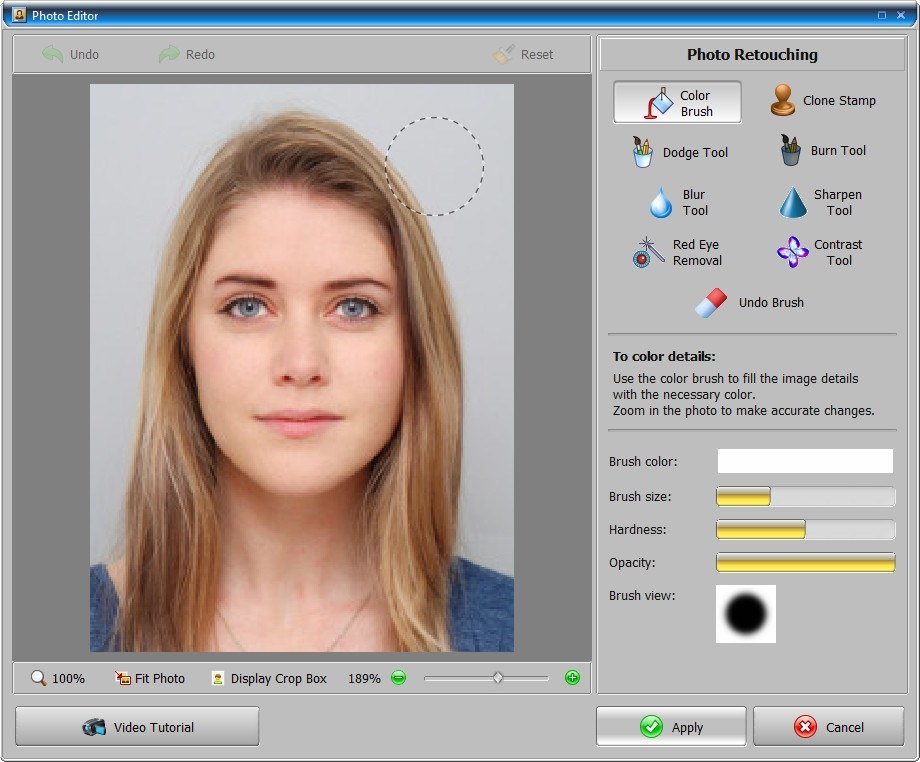 passport photo maker serial number