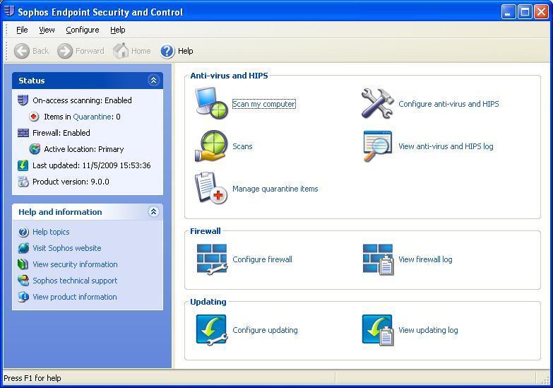 Sophos Anti-Virus - Screenshot #1