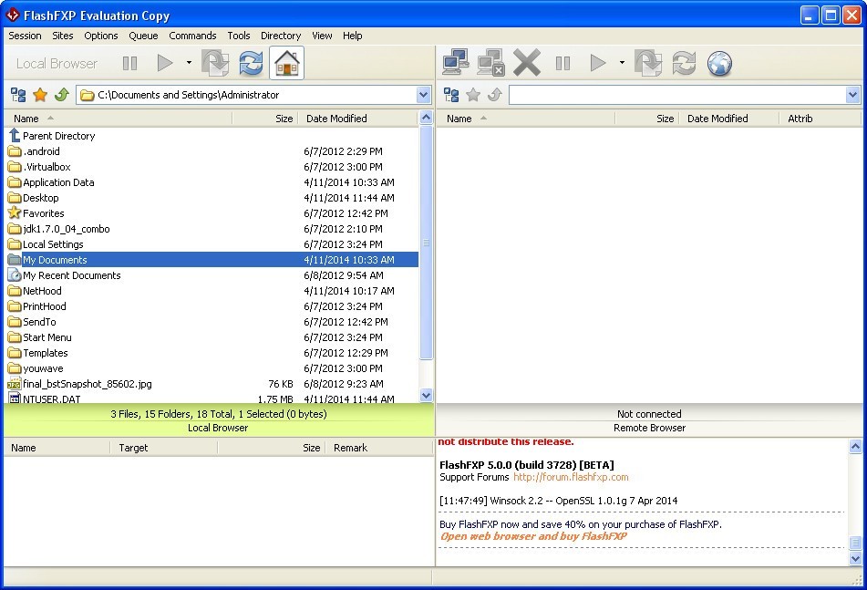 FlashFXP - Screenshot #14