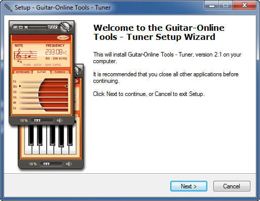 Guitar-Online Tools - Tuner - Screenshot #2
