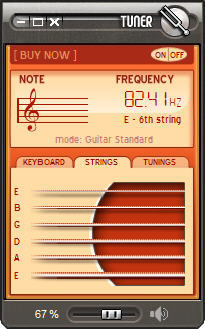Guitar-Online Tools - Tuner - Screenshot #1